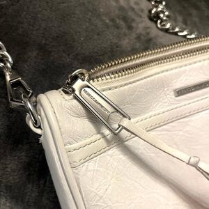Rebecca Campbell White Buckle Shoulder Bag